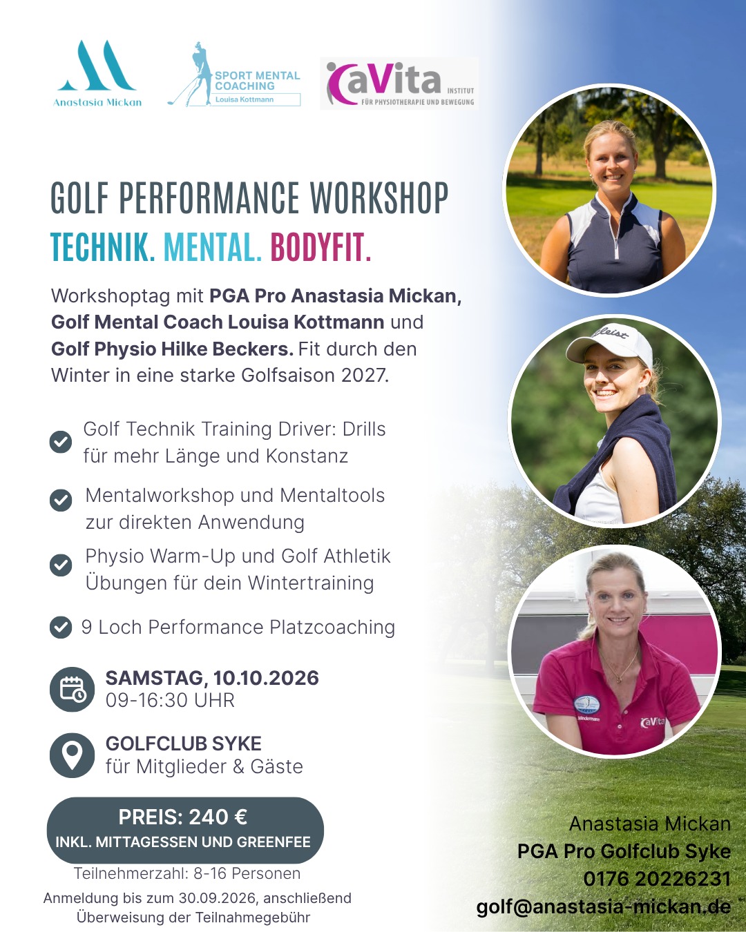 Golf Performance Workshop Flyer